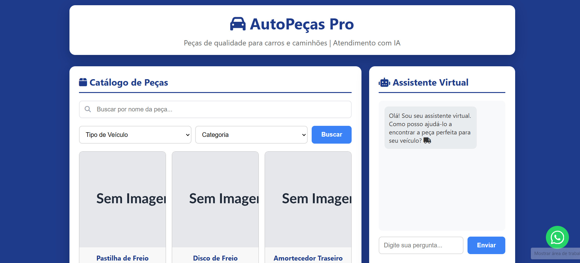 AutoPeças Pro IA - Sistema de recomendação com IA